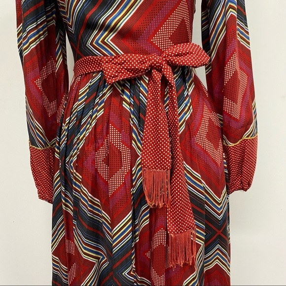 PJ Walsh New York Vintage Polka Dot Geometric 60s 70s Dress ESTIMATED SIZE XS - Picture 3 of 11